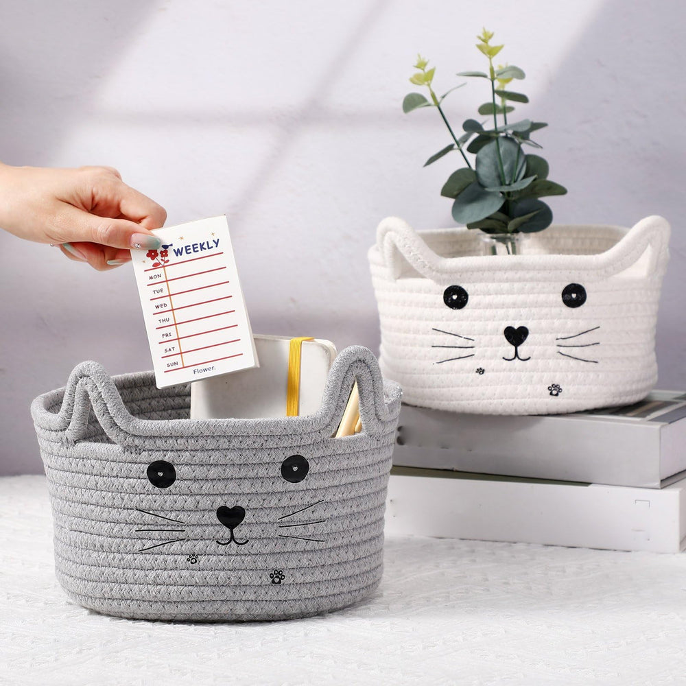 Zopeal Cat Basket decorative storage doubles as a thoughtful gift.