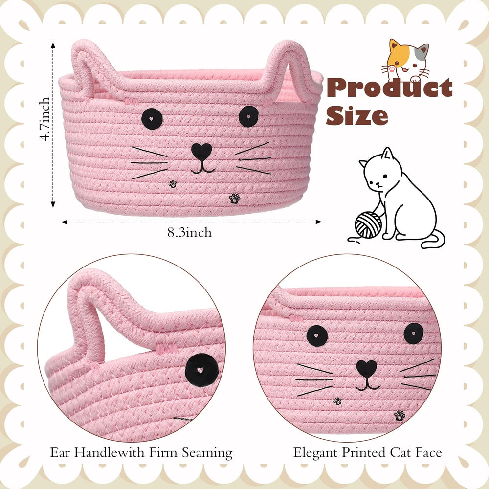 Zopeal cat basket pink handle detail shows cat-ear design for easy carrying.