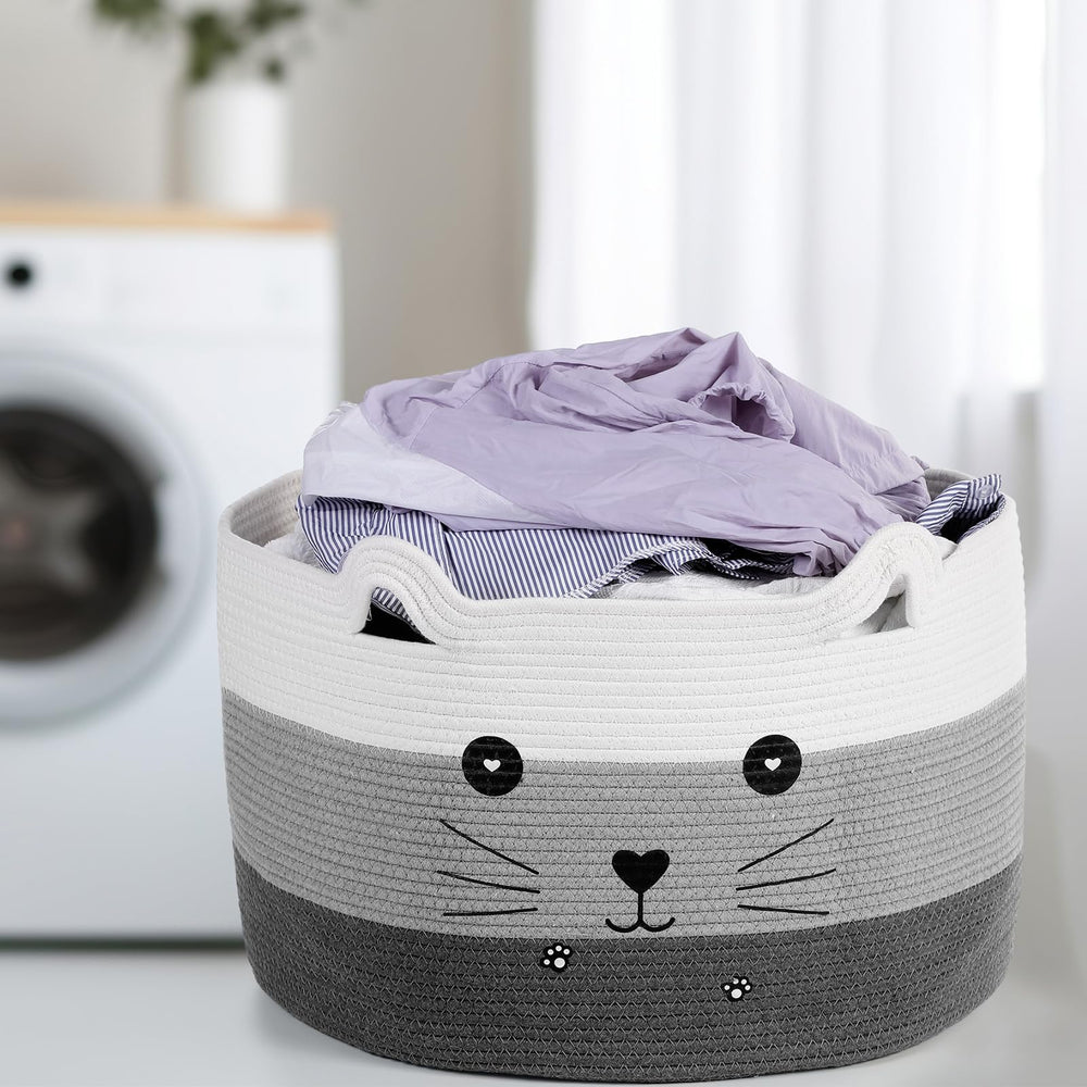 Zopeal cat basket room ideas in bedroom or kitchen for decluttering