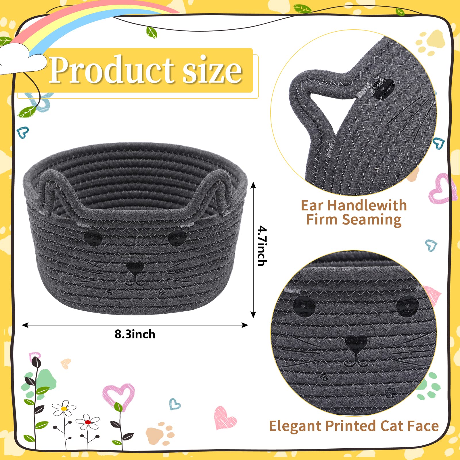 Zopeal cat basket side view showing lightweight, durable weave for daily use.