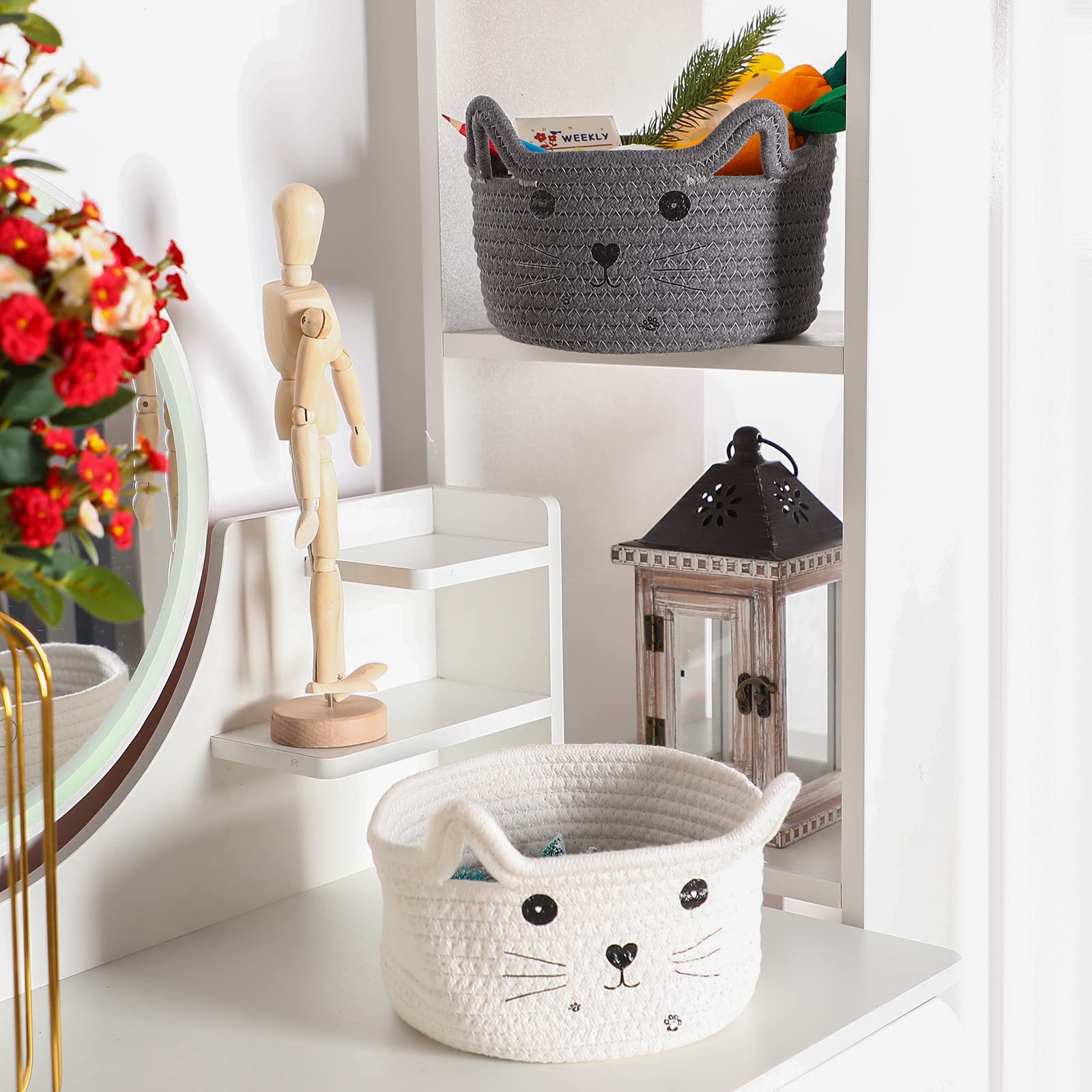 Zopeal small basket size fits toys, cosmetics, and decor.