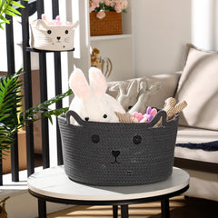 Zopeal Cat Basket Toy Storage keeps toys tidy in living rooms and play areas.
