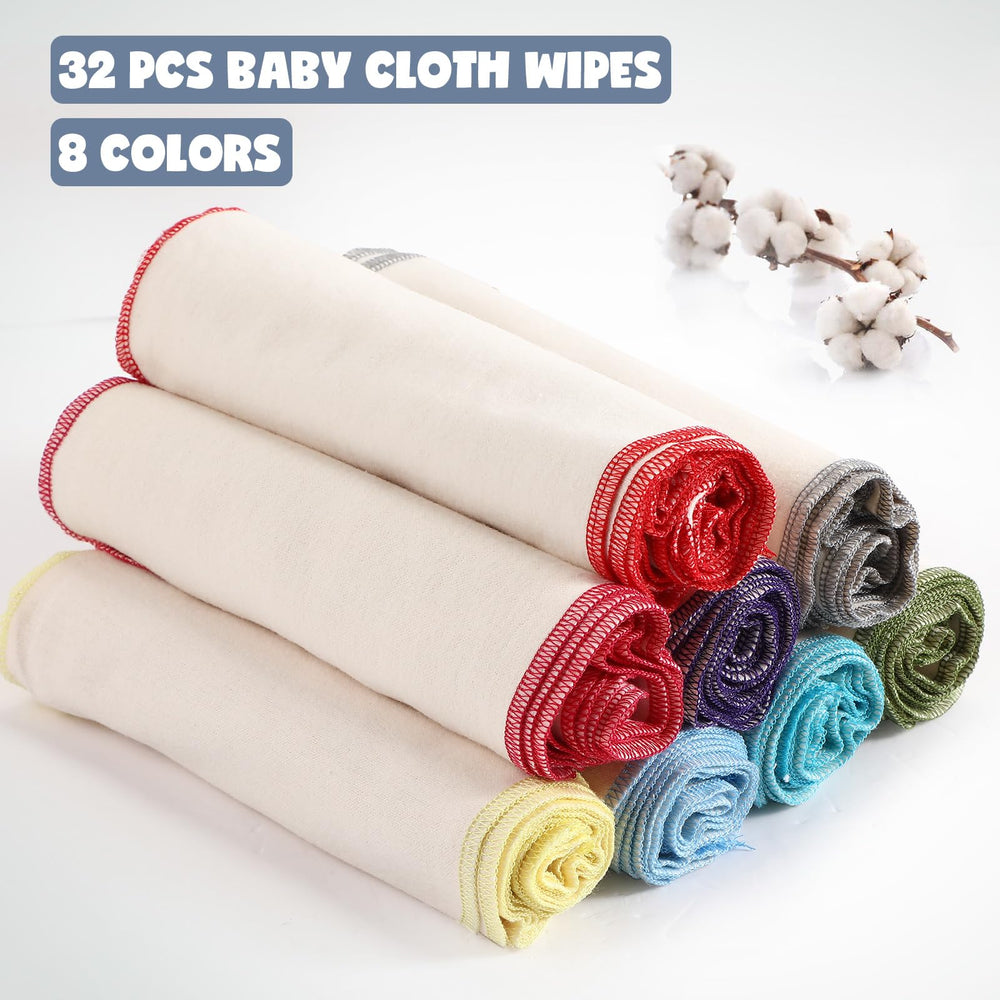 Zopeal flannel wipes sized 8x8 inches for daily baby cleaning.