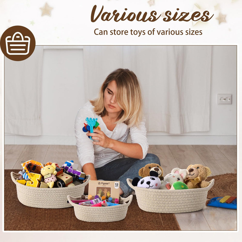 Zopeal toy basket helps tidy nurseries and playrooms.
