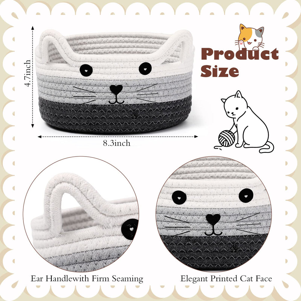 Zopeal woven storage basket – durable cotton rope holds cosmetics, snacks, or trinkets.