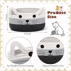 Zopeal woven storage basket – durable cotton rope holds cosmetics, snacks, or trinkets.