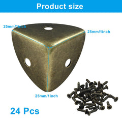 Zorveiio furniture corner brackets bronze for boxes, tables, and cabinets
