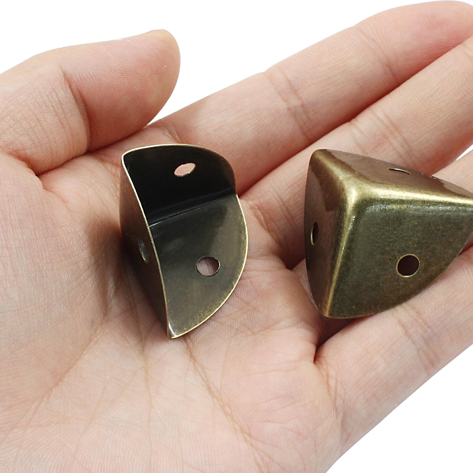 Zorveiio metal corner protectors bronze with screws for durable edge protection