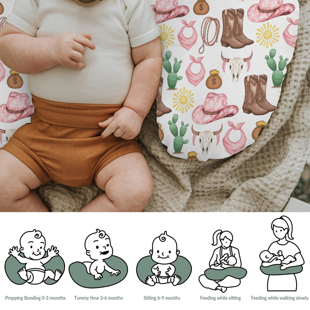 ZoUbqchY 22x18 nursing pillow fit, snug U-shape cover keeps pillow secure