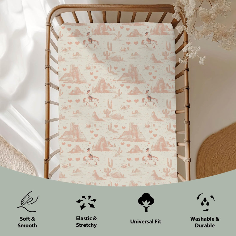 ZoUbqchY 52x28 inch standard crib sheet fits most cribs securely.