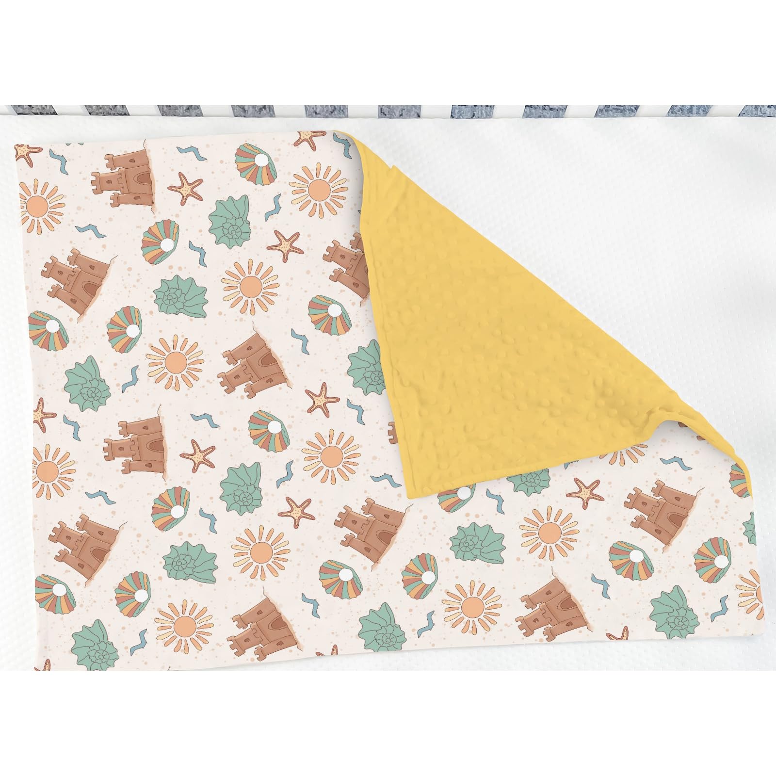 ZoUbqchY blanket folded in crib demonstrates a snug, secure fit for newborns.