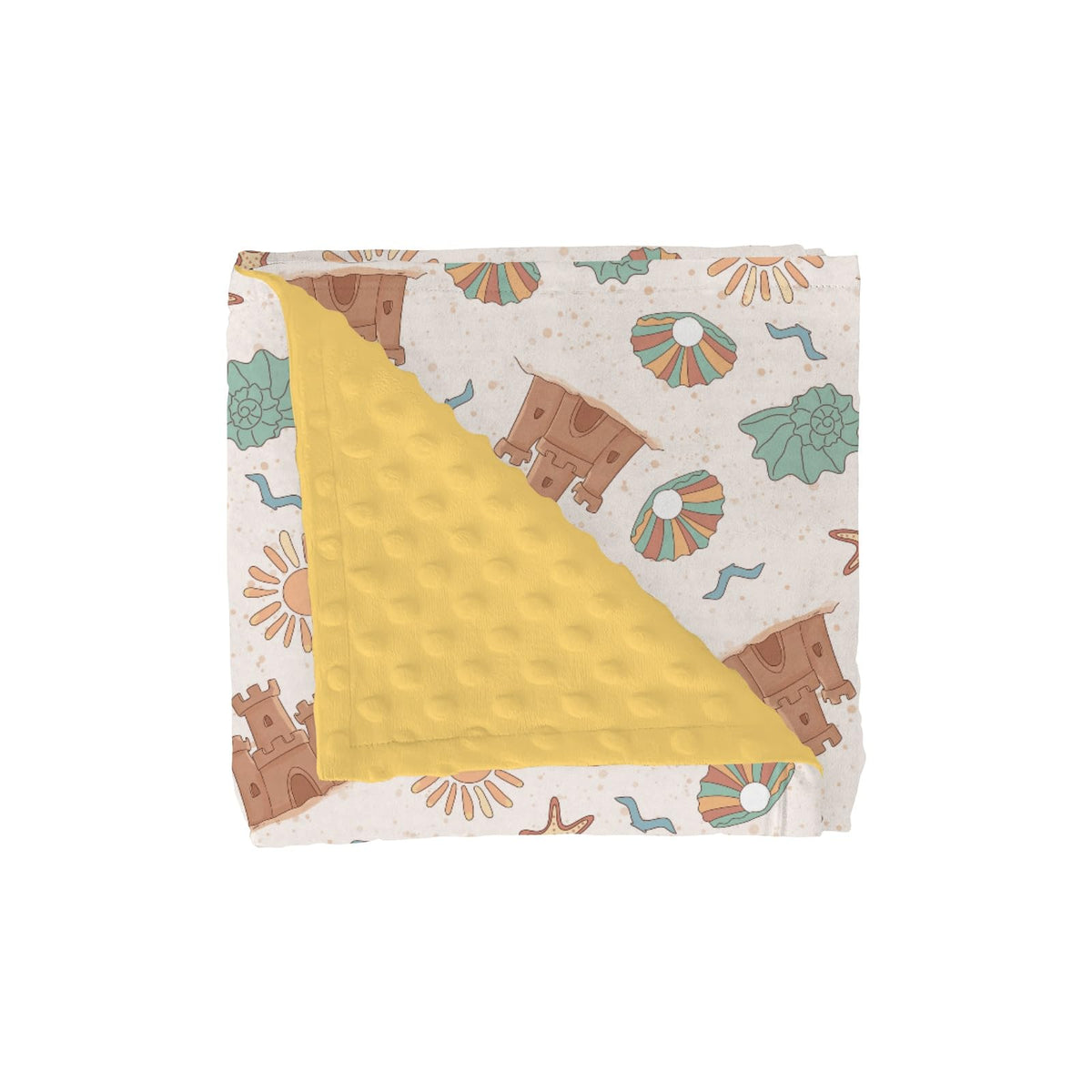 ZoUbqchY Boho Beach Summer Baby Blanket front view shows plush softness for nap time.
