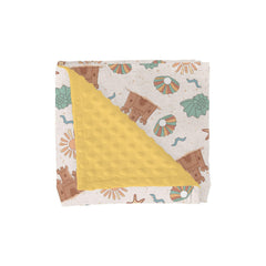 ZoUbqchY Boho Beach Summer Baby Blanket front view shows plush softness for nap time.