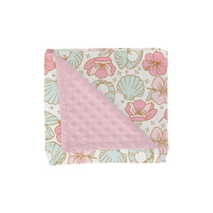ZoUbqchY Boho Summer Mermaids blanket front view showcases plush texture for cozy newborn cuddles.