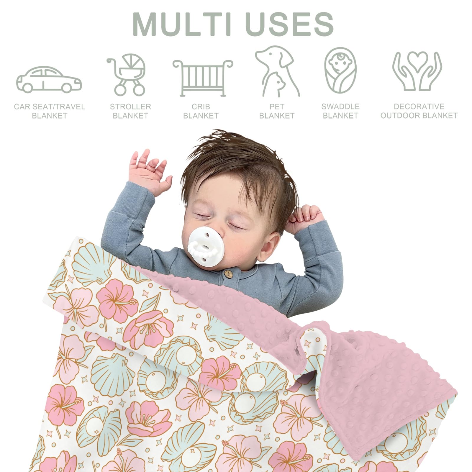 ZoUbqchY Boho blanket makes a thoughtful, versatile newborn gift option.