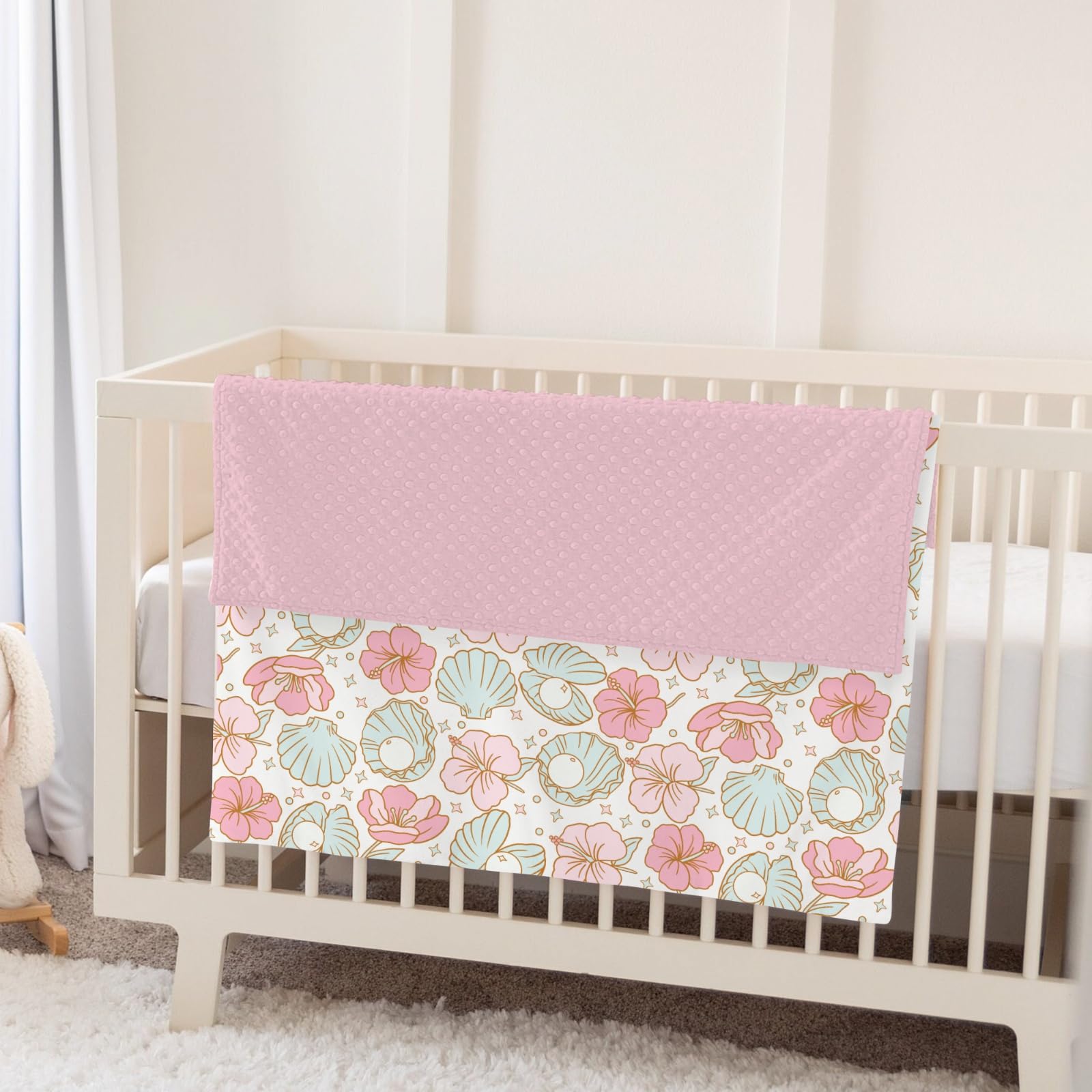 ZoUbqchY Boho blanket compact for daycare or travel, easy to pack.