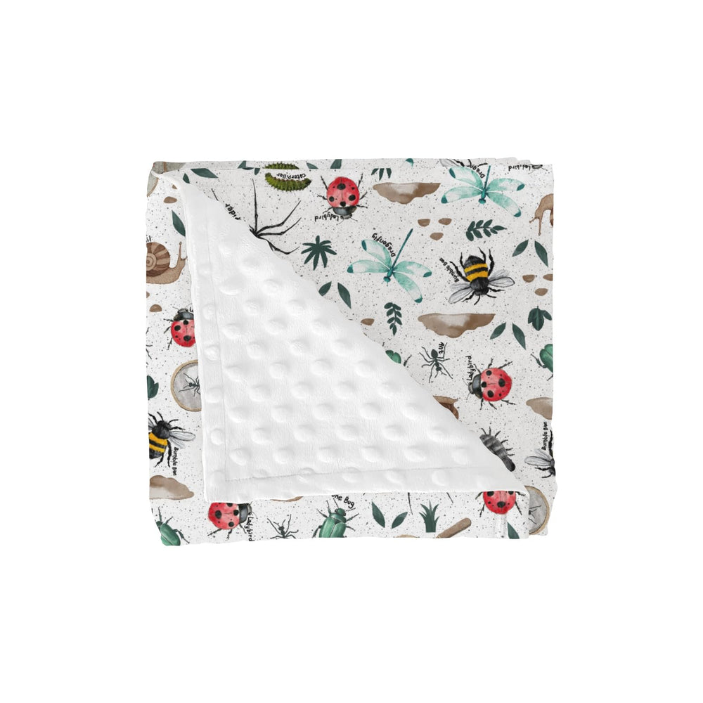 ZoUbqchY Bugs Hunt blanket front bees pattern for soothing nursery decor.