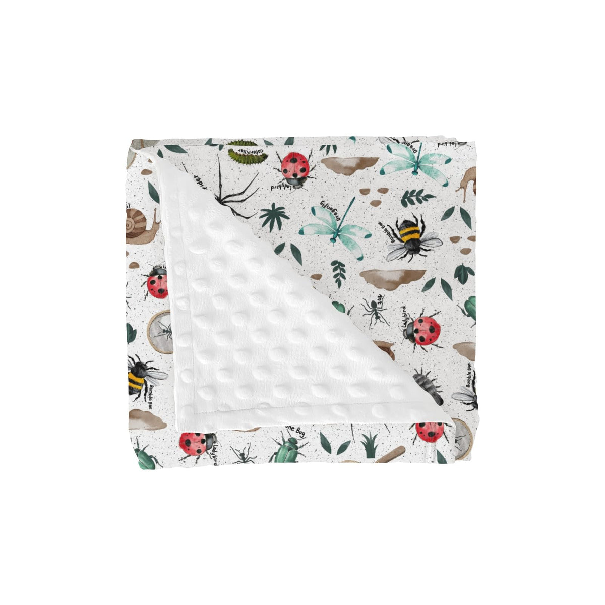 ZoUbqchY Bugs Hunt blanket front bees pattern for soothing nursery decor.