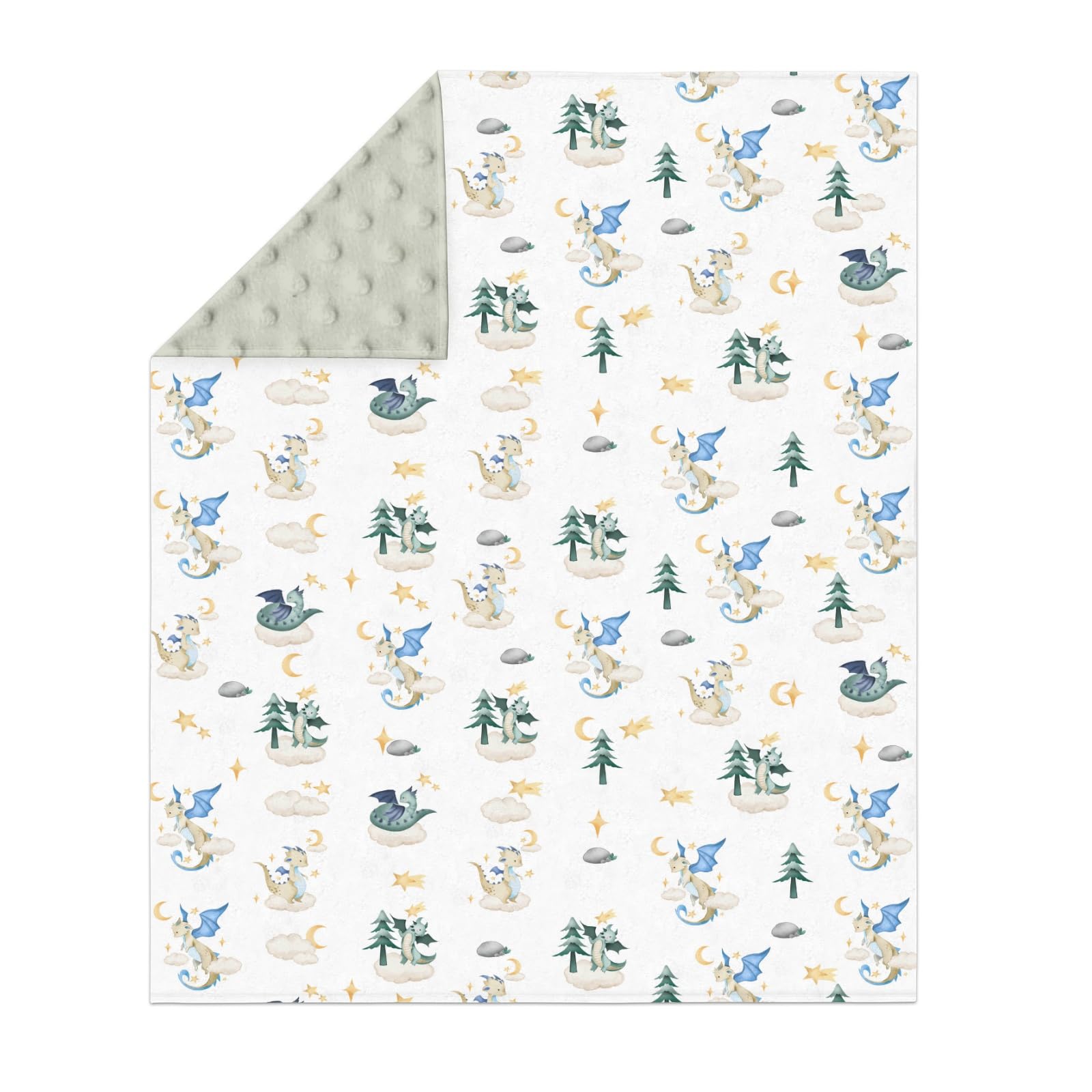 ZoUbqchY double-layer plush blanket keeps baby warm and snuggly.