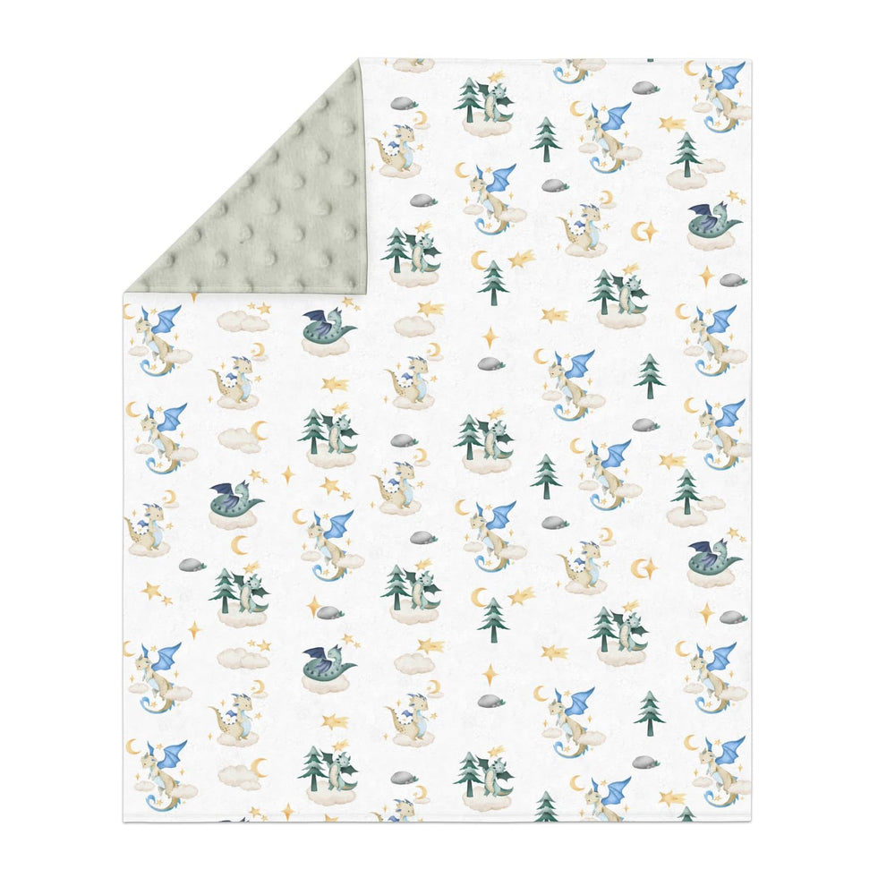 ZoUbqchY double-layer plush blanket keeps baby warm and snuggly.
