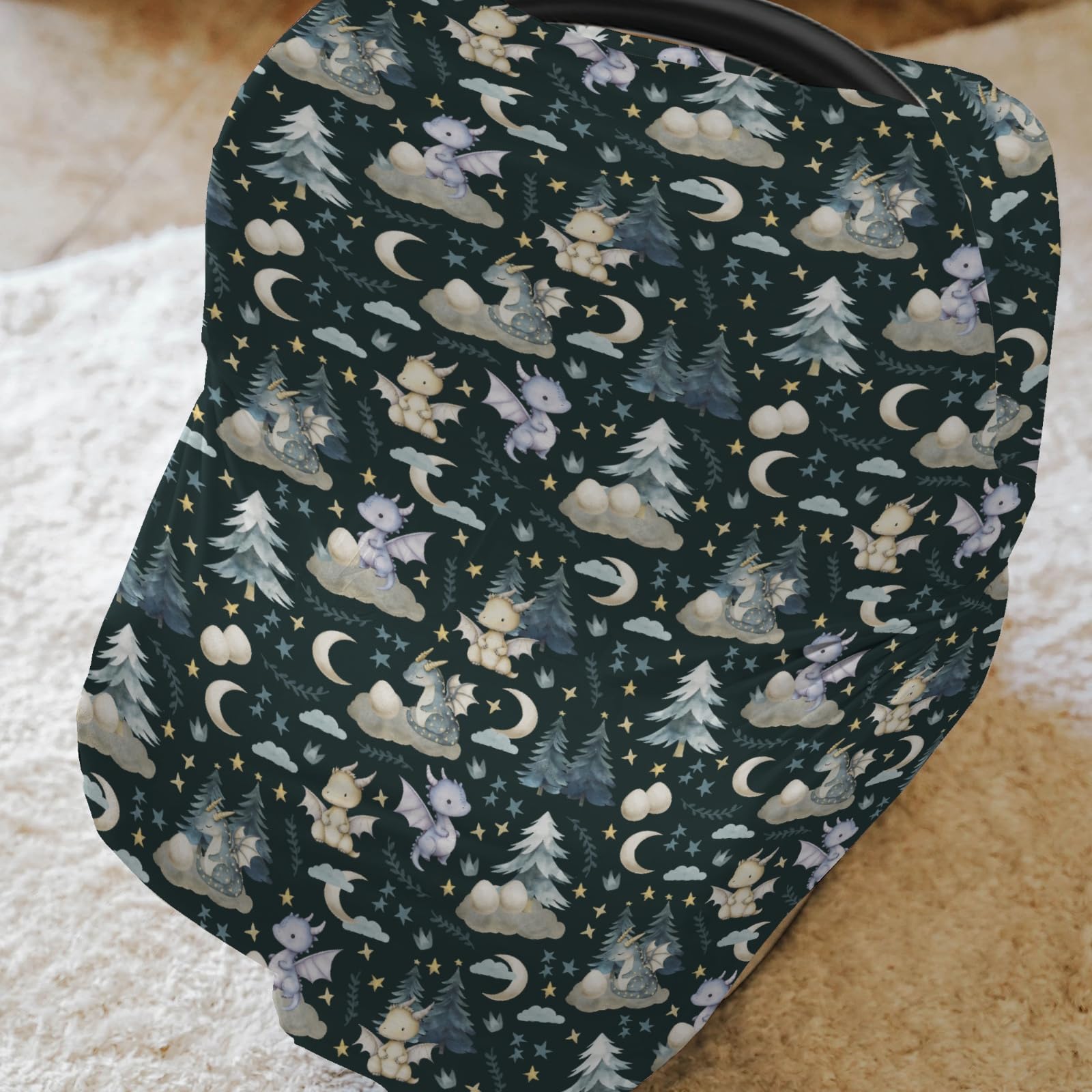 ZoUbqchY dragon moon stars pattern coordinates nursery decor