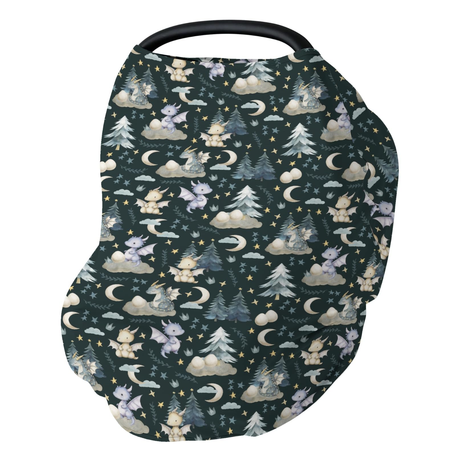 ZoUbqchY fairytale dragons car seat cover provides privacy during car rides