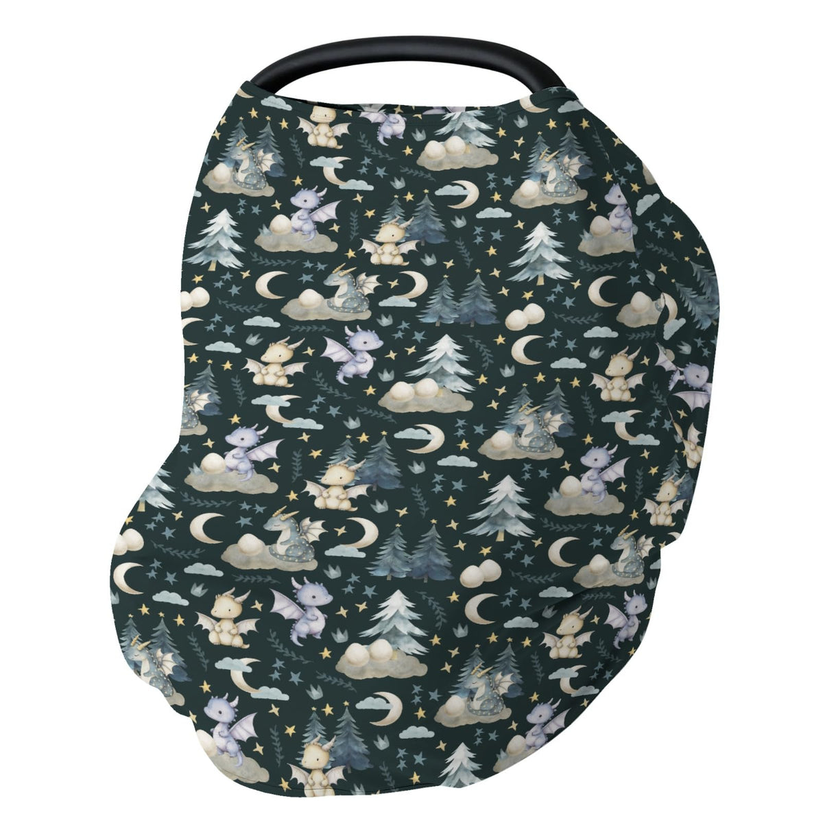 ZoUbqchY fairytale dragons car seat cover provides privacy during car rides