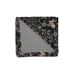 ZoUbqchY Fantasy Floral Dragons Blanket front view demonstrates plush mink fabric for cozy sleep