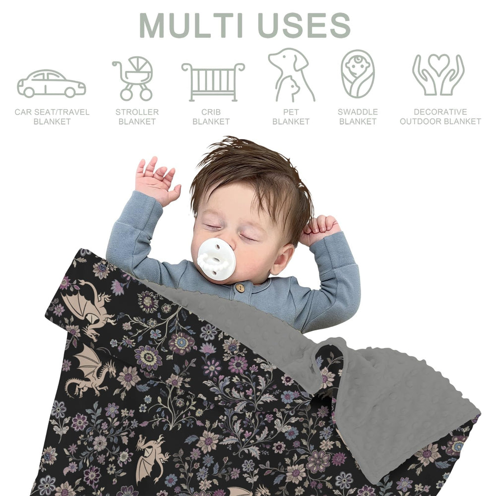 ZoUbqchY Fantasy Floral Dragons Blanket gift-ready presentation invites thoughtful baby gifts