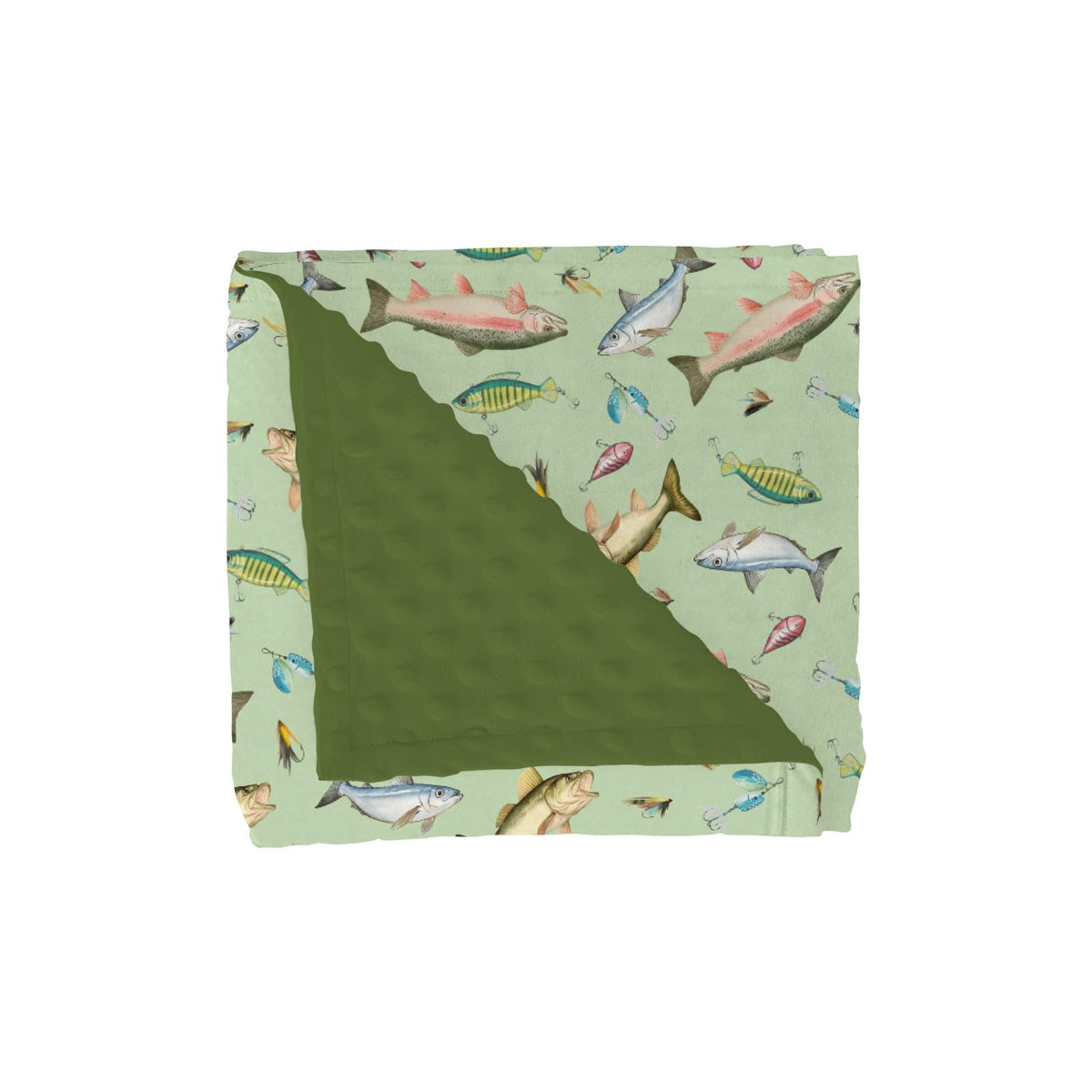 ZoUbqchY fishing baby blanket double-layer design for cozy snuggles on the go