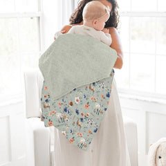 ZoUbqchY goat boho floral blanket nursery decor with gender-neutral charm