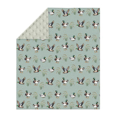 ZoUbqchY Green Mallard Ducks blanket dotted backing offers soothing texture at bedtime.