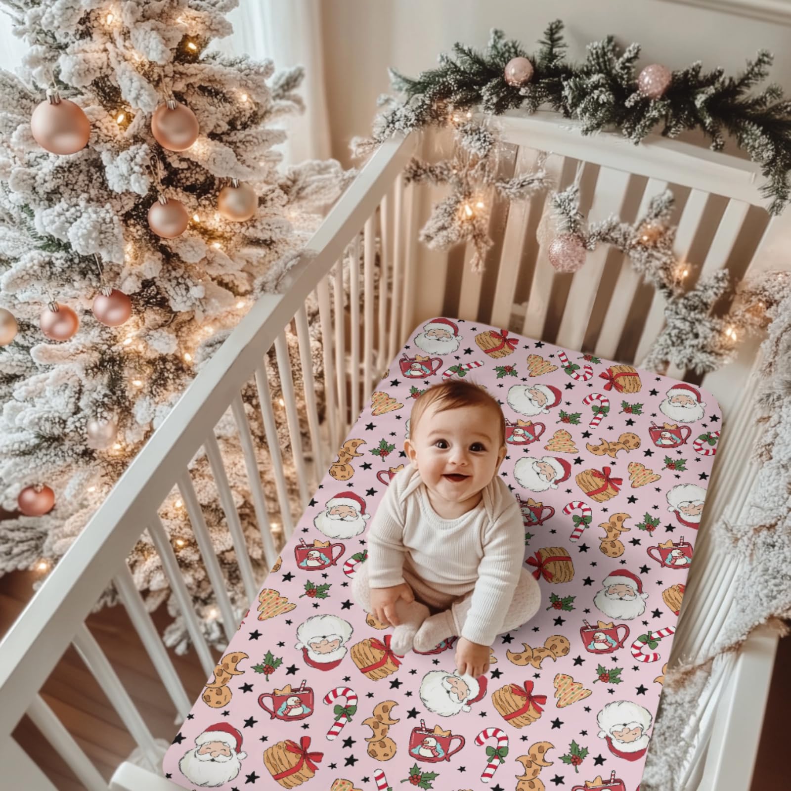 ZoUbqchY Machine-washable crib sheet for easy care