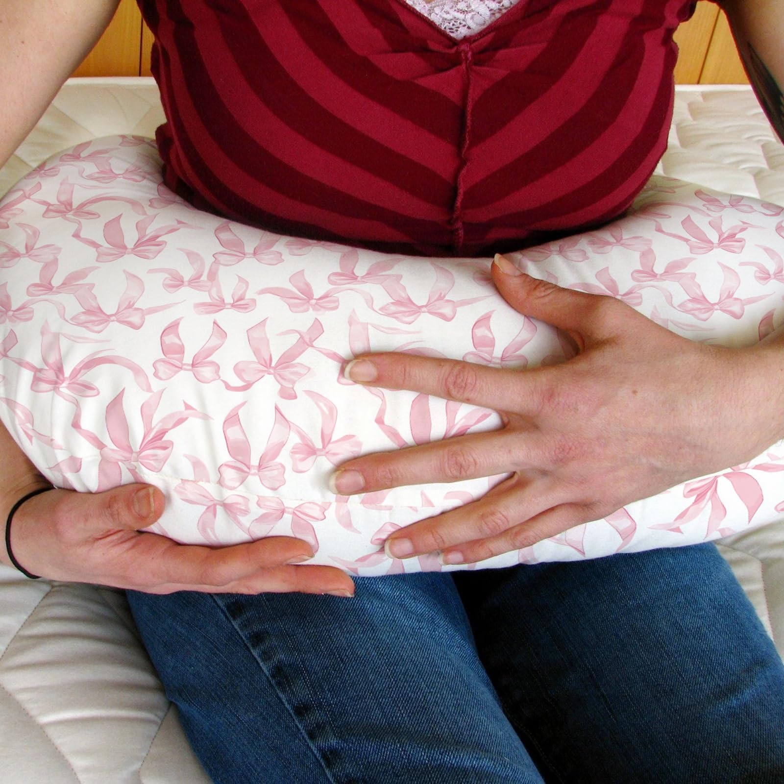 ZoUbqchY soft polyester fabric — breathable comfort for mom and baby.