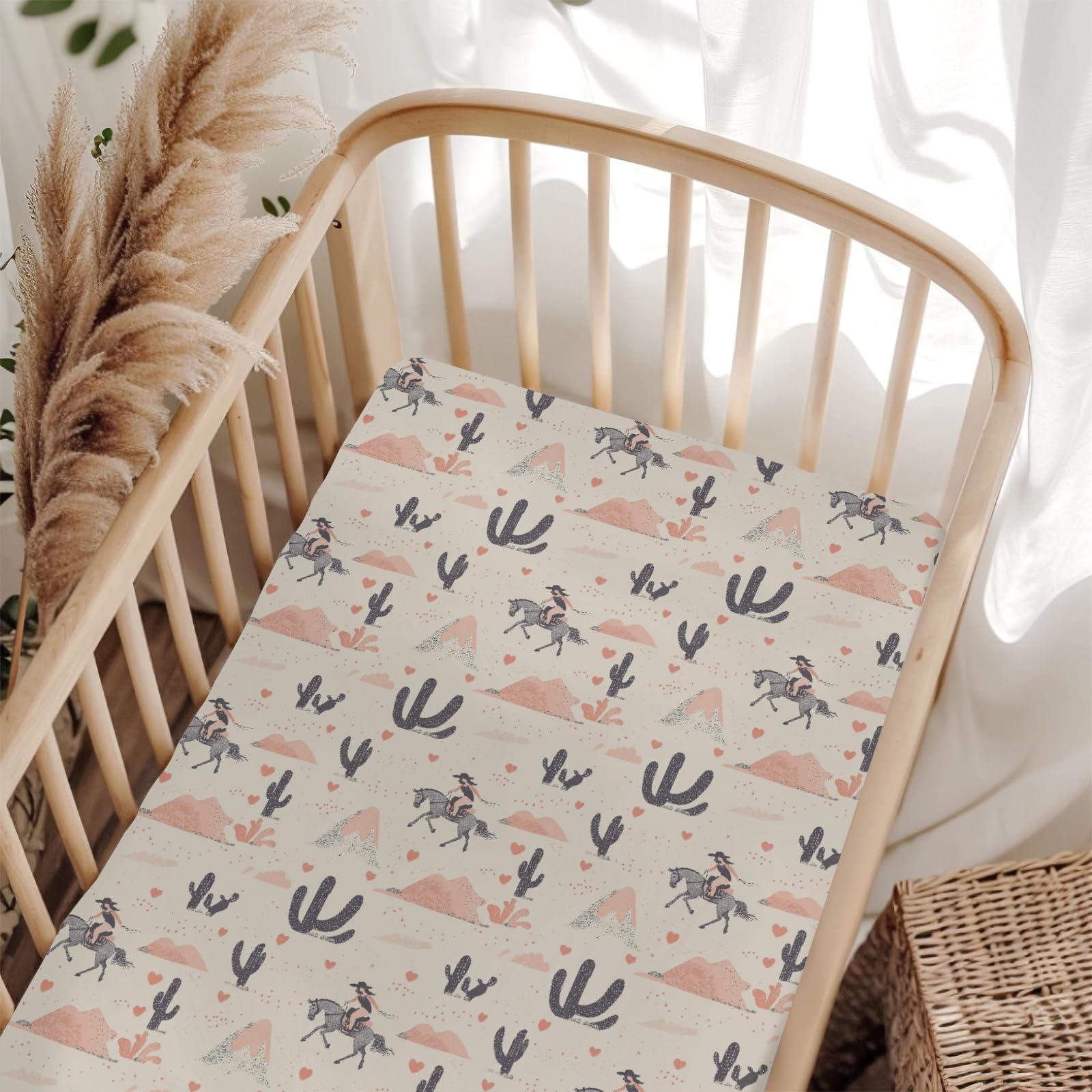ZoUbqchY Vintage Western Cowgirl Sheets machine washable for easy care