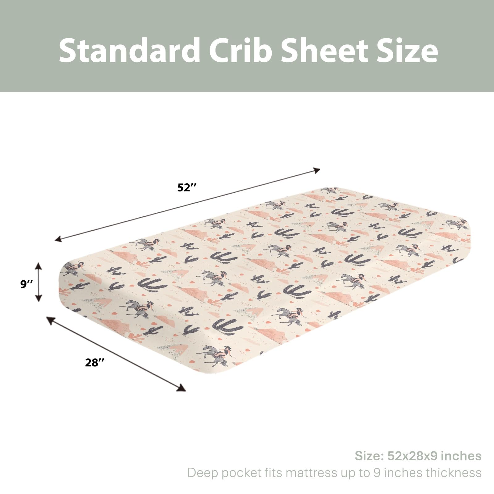 ZoUbqchY Vintage Western Cowgirl Sheets in a nursery setting matching decor