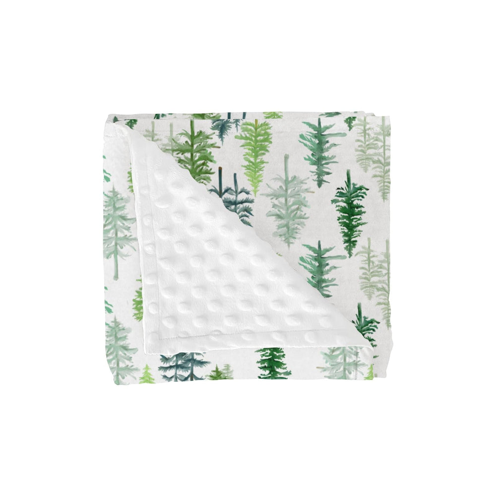 ZoUbqchY watercolor green pine blanket front view for cozy nursery naps
