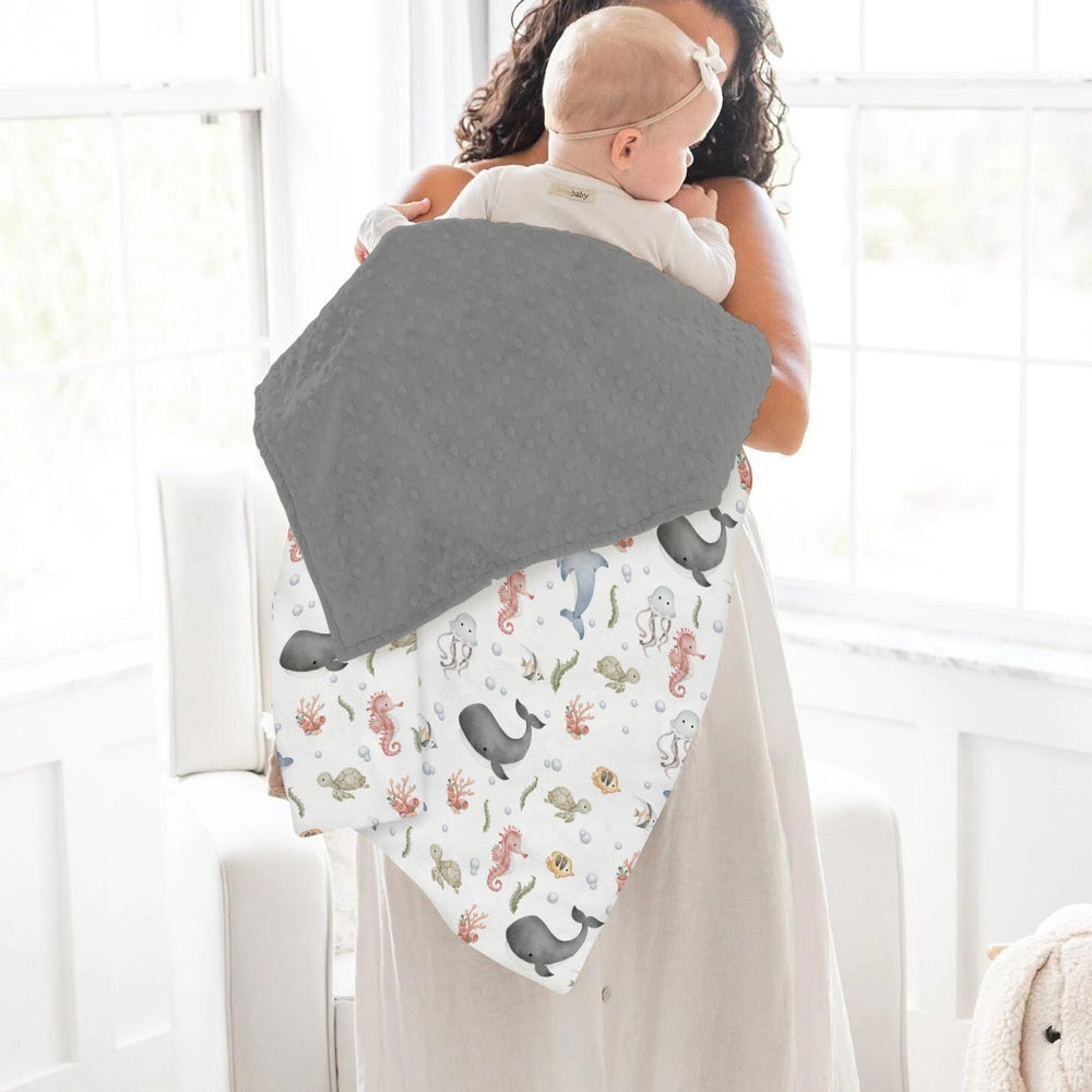 ZoUbqchY jellyfish design on sea-animals blanket for nap-time snuggles