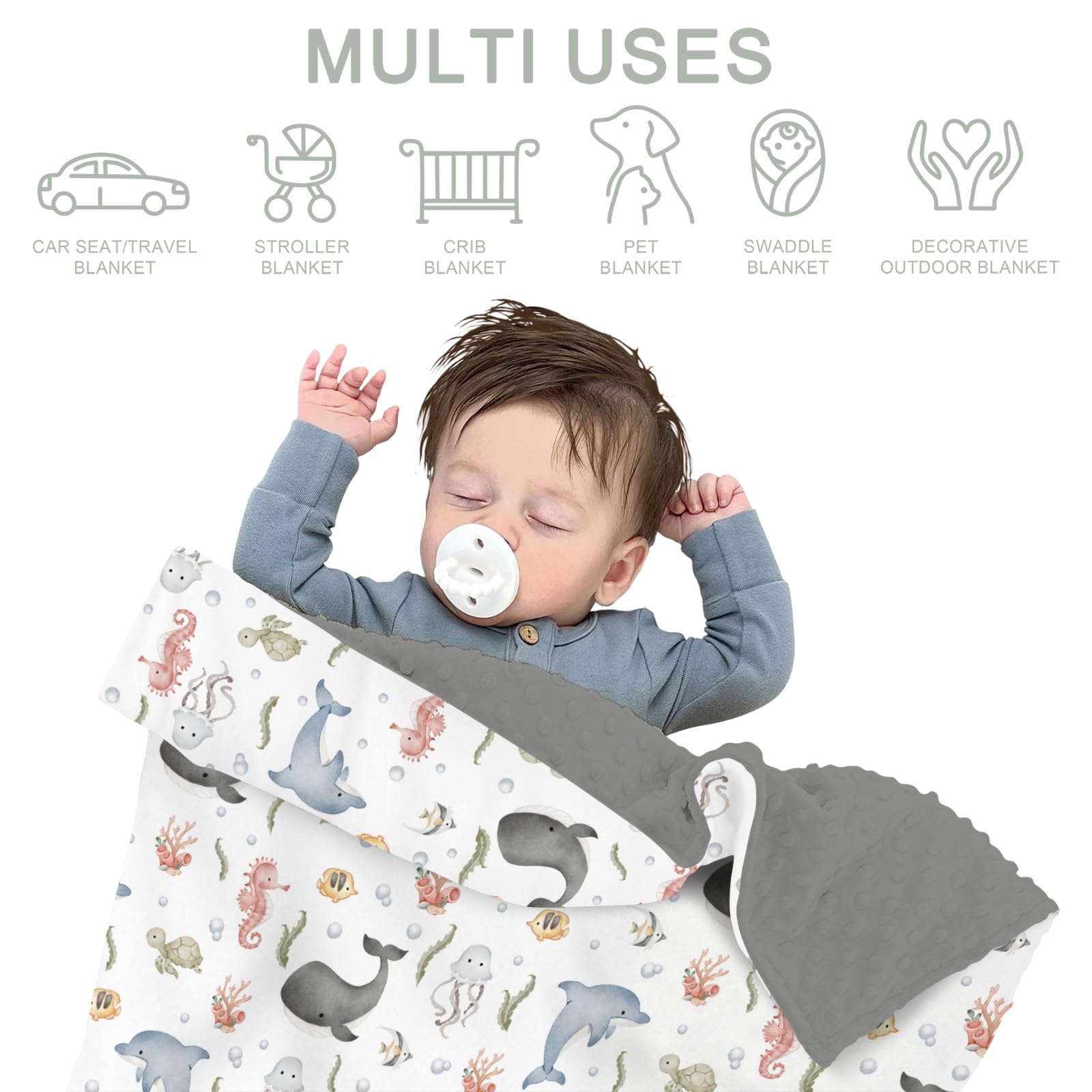 ZoUbqchY nursery-coordination sea-animals blanket with matching decor