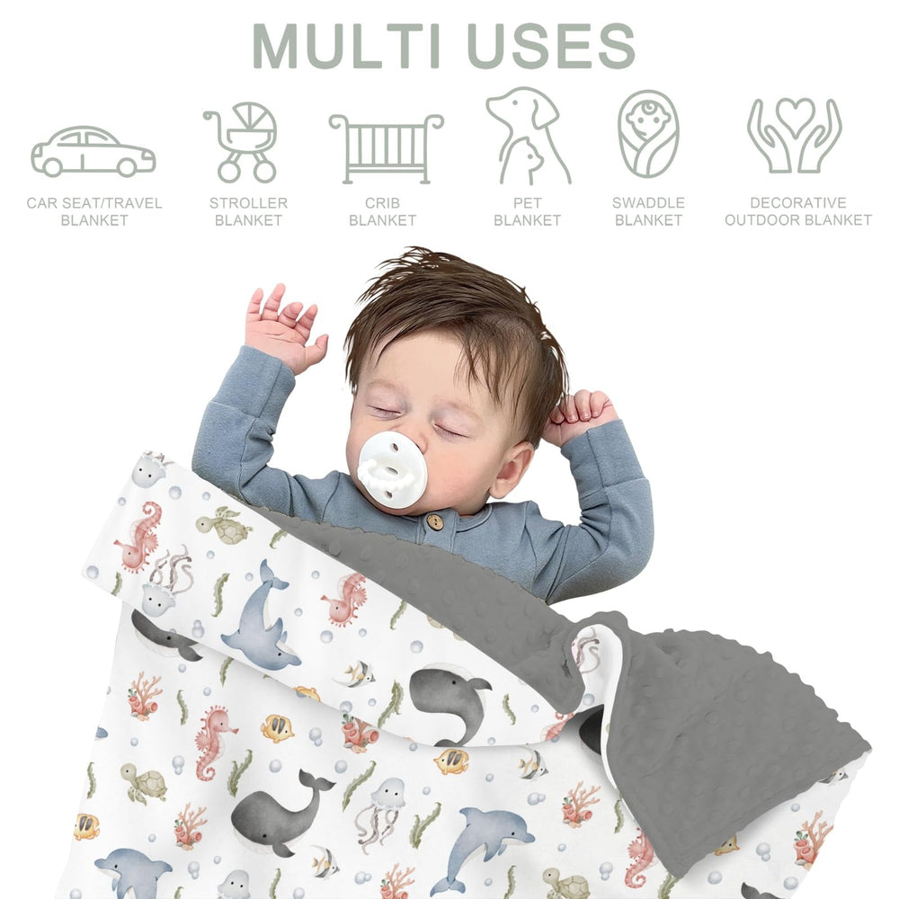 ZoUbqchY nursery-coordination sea-animals blanket with matching decor
