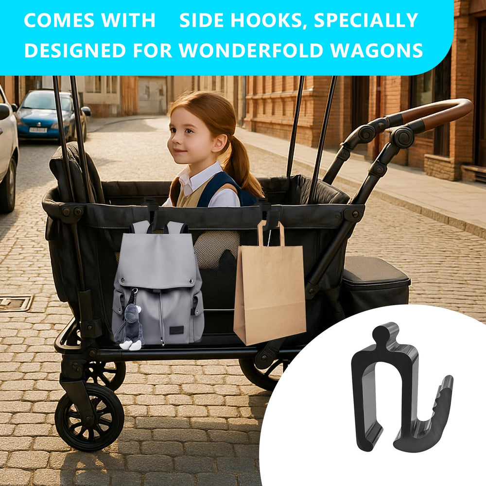 Zoucengx Wonderfold wagon side hooks during outdoor travel and adventures