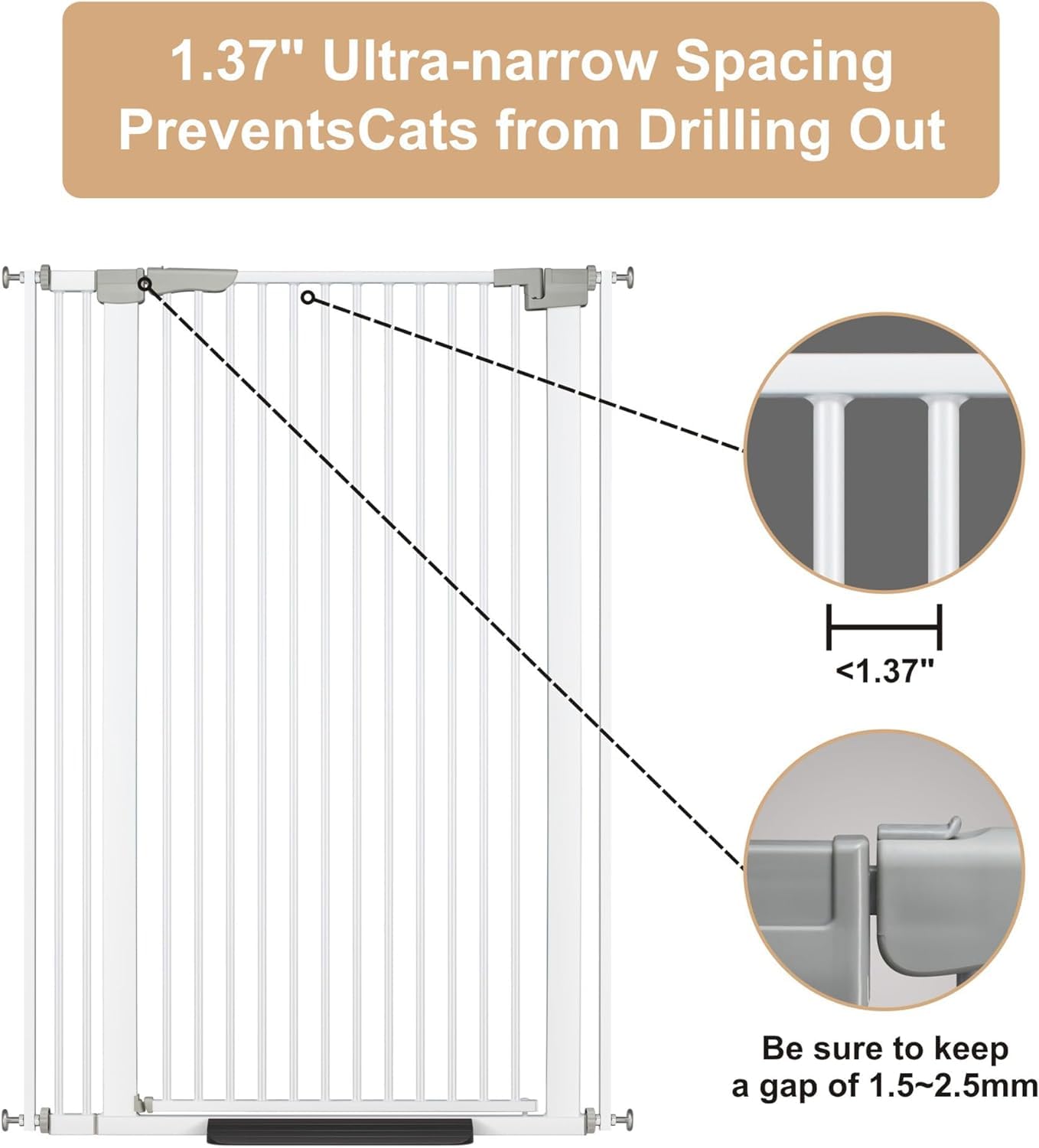 ZOUTEX extension kit 2.75 inches expands doorway fit for irregular spaces.