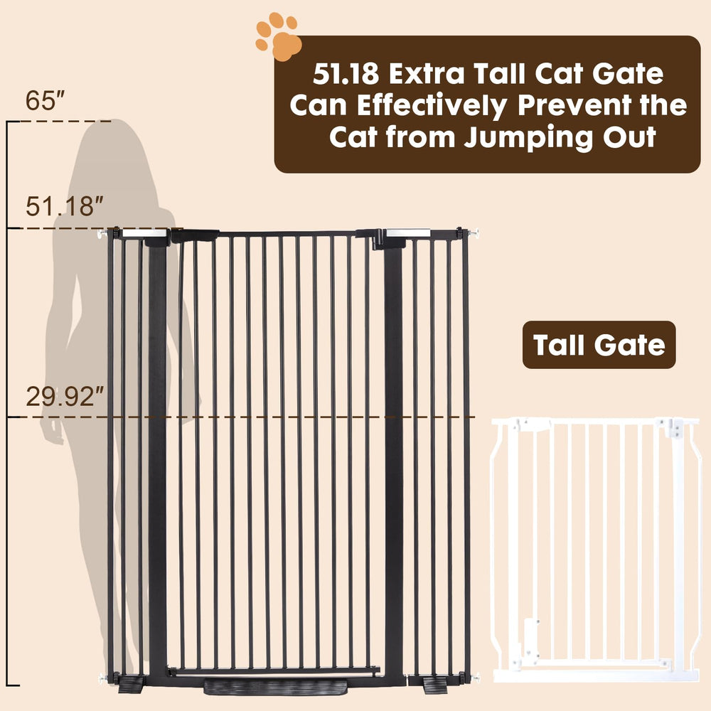 ZOUTEX cat gate with extensions included for adjustable width