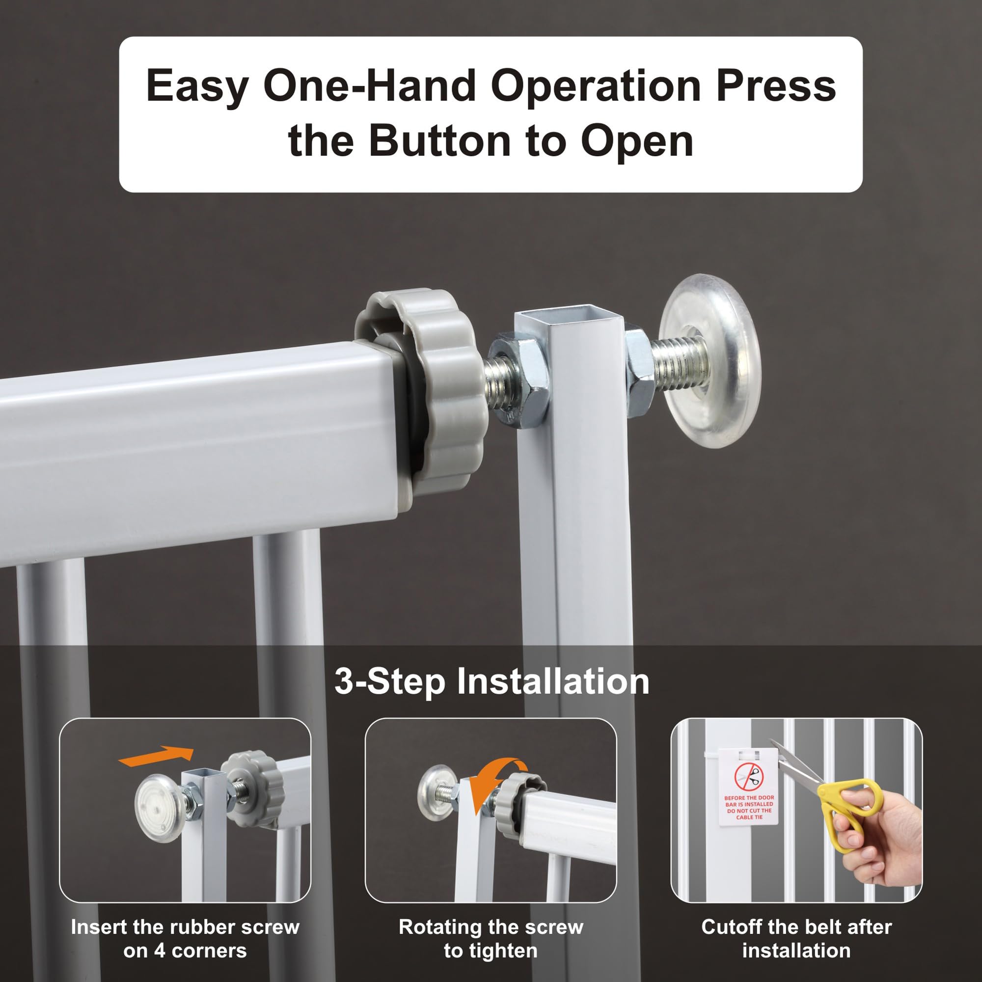 ZOUTEX pressure-mount installation keeps walls intact with secure, tool-free setup.