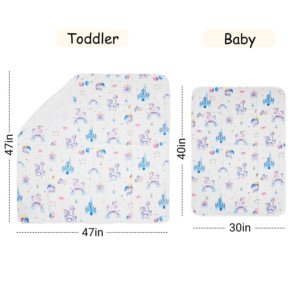 ZPECC Muslin blanket on a crib demonstrating breathable sleep-friendly design.
