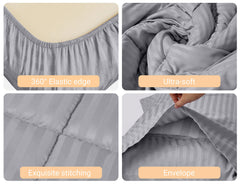 ZPECC Toddler Bedding Set flat sheet spread shows generous size for easy layering.