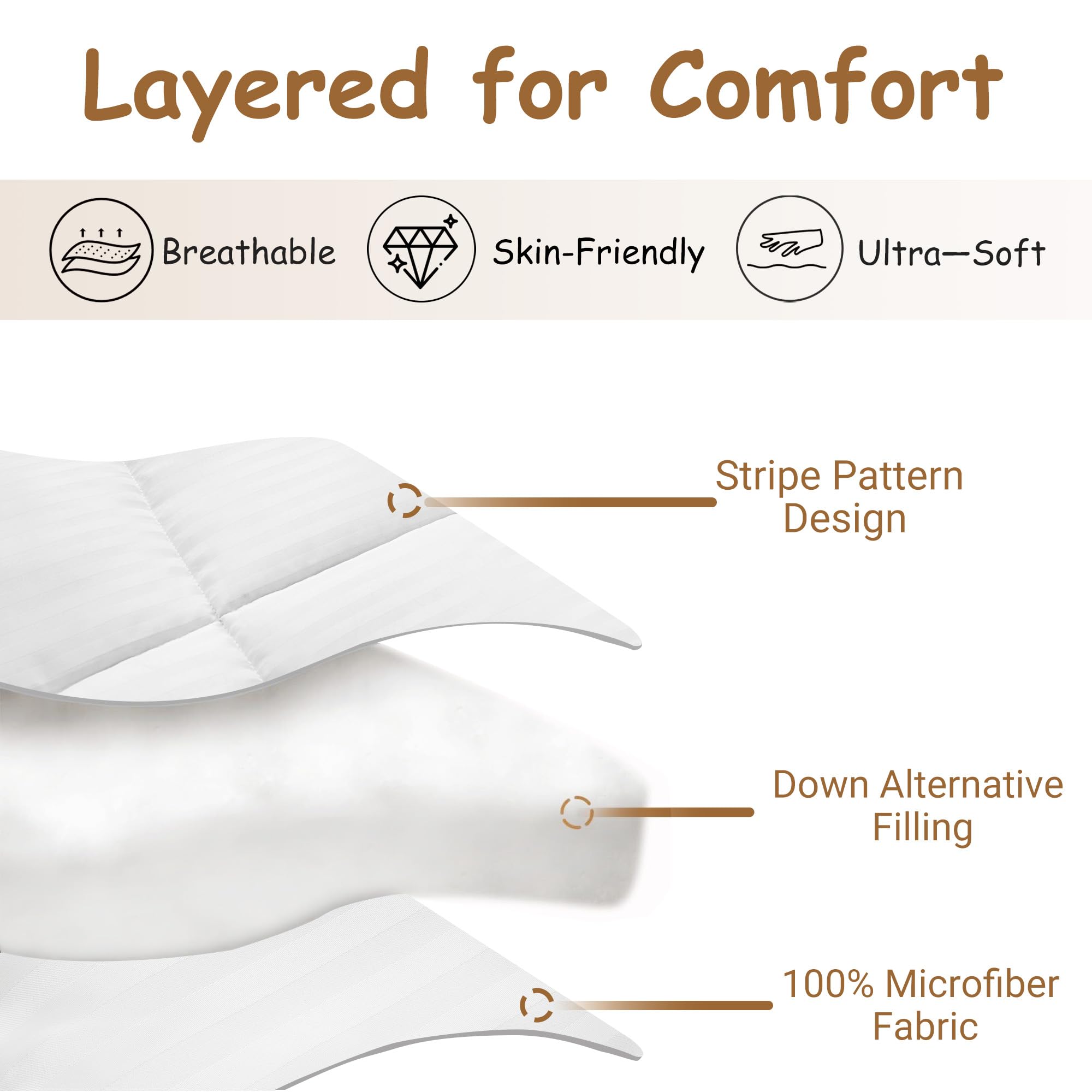 ZPECC Toddler Down Alternative Comforter breathable lining illustrates comfort for day naps.