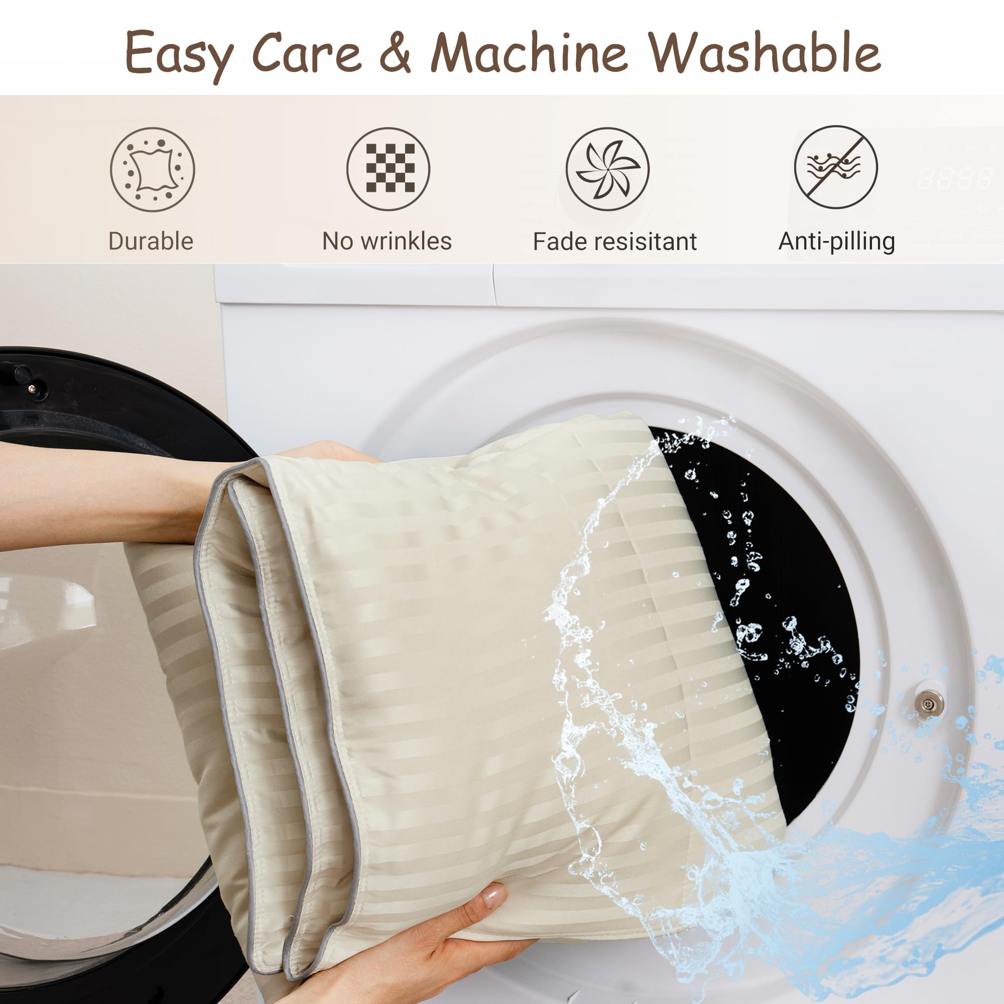 ZPECC Toddler Down Alternative Comforter machine washable for easy home care.