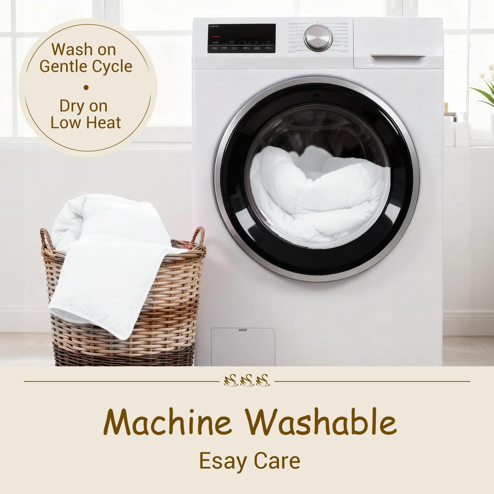 ZPECC Toddler Goose Down Comforter machine-washable design supports easy care