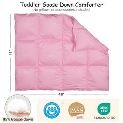 ZPECC goose down comforter 41x48 ready for stroller travel warmth